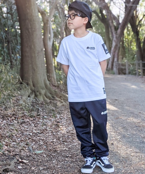 LOGOS（ロゴス）の「【30】〔ＬＯＧＯＳ/ロゴス〕天竺ロゴ刺繍Tシャツ 半袖（Tシャツ/カットソー・キッズ・ブラック/ネイビー/ホワイト・130/150/160/140）」の11枚目の写真