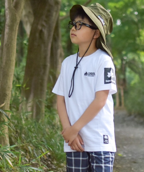 LOGOS（ロゴス）の「【30】〔ＬＯＧＯＳ/ロゴス〕天竺ロゴ刺繍Tシャツ 半袖（Tシャツ/カットソー・キッズ・ブラック/ネイビー/ホワイト・130/150/160/140）」の22枚目の写真