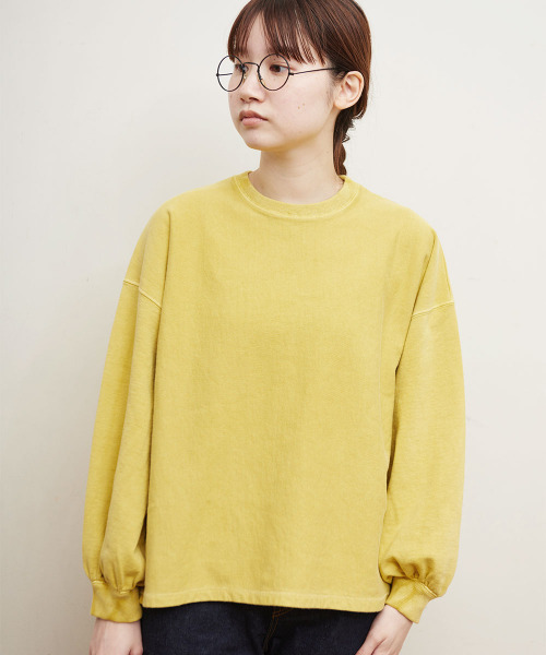 fig Ｌondon（フィグロンドン）の「ミニ裏毛　pigment bio　PO（スウェット・レディース・アイボリー/ブルー/イエロー/ピンク・FREE）」の7枚目の写真