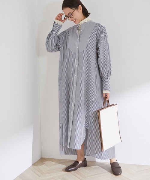 マキシ丈ボサムシャツワンピース ワンピース Rope ロペ のファッション ワンピース ドレス ワンピース セール 原価割れsale の ワンピース