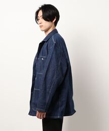 ダントン 丸襟 ダンガリーデニム カバーオール ライトアウター 男女兼用 38 DANTON（ダントン）の「【DANTON】BIG デニムカバーオール NDM