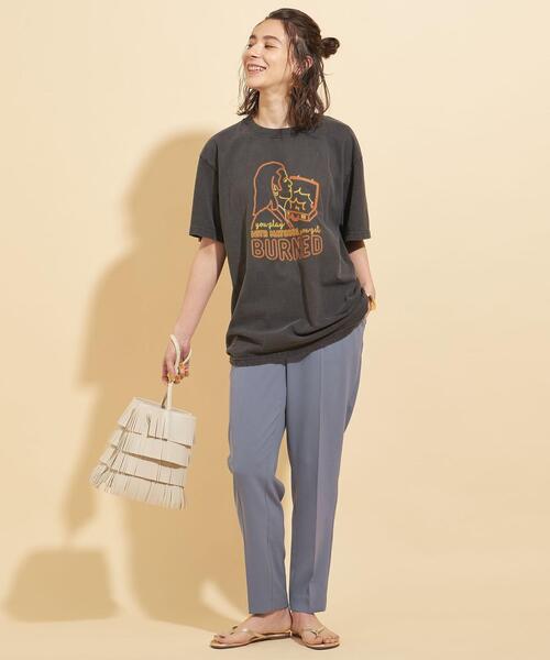 BEAUTY&YOUTH UNITED ARROWS（ビューティーアンドユースユナイテッドアローズ）の「BY∴ イージーテーパードパンツ 21SS -ウォッシャブル- :（その他パンツ・レディース・オリーブ/ピンク/ライトブルー・S/M/L）」の4枚目の写真