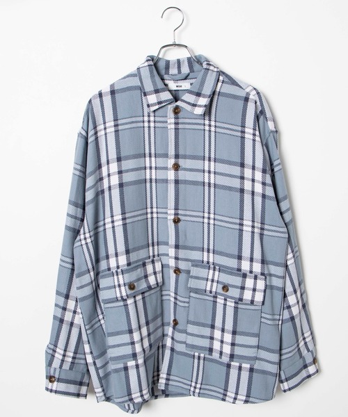 WEGO（ウィゴー）の「WEGO/ヘビーツイルチェックルーズシャツ（シャツ/ブラウス・メンズ・ブルー系その他/グリーン系その他/ホワイト系その他・MEDIUM/LARGE）」の17枚目の写真