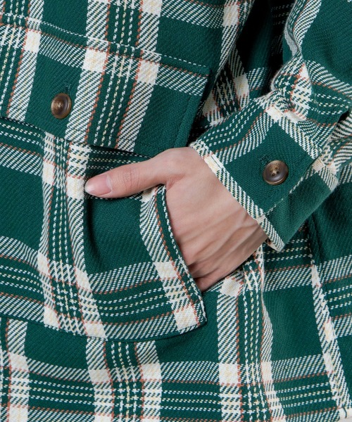 WEGO（ウィゴー）の「WEGO/ヘビーツイルチェックルーズシャツ（シャツ/ブラウス・メンズ・ブルー系その他/グリーン系その他/ホワイト系その他・MEDIUM/LARGE）」の21枚目の写真