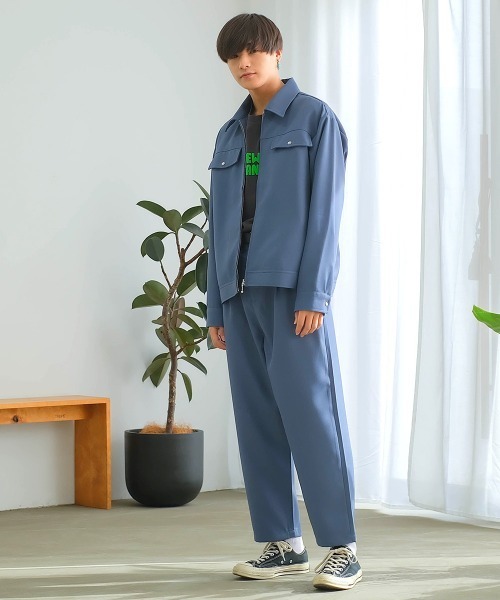 SIDEWAY STANCE(サイドウェイスタンス)の「【SIDEWAY STANCE】スタプレ ZIP ブルゾン ワークジャケット セットアップ対応(ブルゾン・メンズ・グレイッシュベージュ/ブラウン/ブルーグレー/ブラック・LARGE/X-LARGE/MEDIUM)」の12枚目の写真