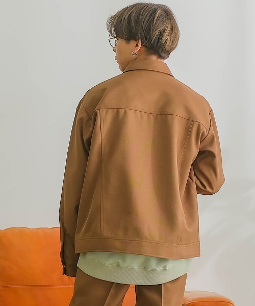 SIDEWAY STANCE(サイドウェイスタンス)の「【SIDEWAY STANCE】スタプレ ZIP ブルゾン ワークジャケット セットアップ対応(ブルゾン・メンズ・グレイッシュベージュ/ブラウン/ブルーグレー/ブラック・LARGE/X-LARGE/MEDIUM)」の14枚目の写真