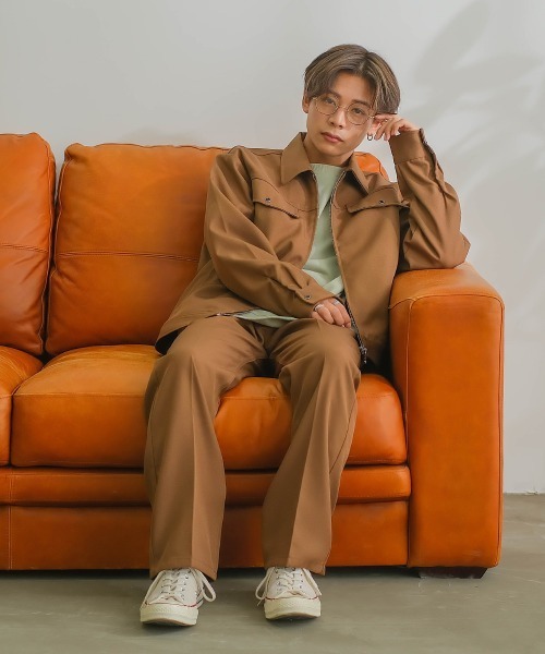 SIDEWAY STANCE(サイドウェイスタンス)の「【SIDEWAY STANCE】スタプレ ZIP ブルゾン ワークジャケット セットアップ対応(ブルゾン・メンズ・グレイッシュベージュ/ブラウン/ブルーグレー/ブラック・LARGE/X-LARGE/MEDIUM)」の16枚目の写真