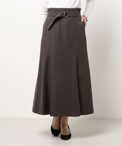 N.（N. Natural Beauty Basic）（エヌエヌナチュラルビューティーベーシック）の「【S Size Line】麻混セットアップ　スカート（スカート・レディース・ホワイト/グレー/レッド・MEDIUM/SMALL）」の10枚目の写真