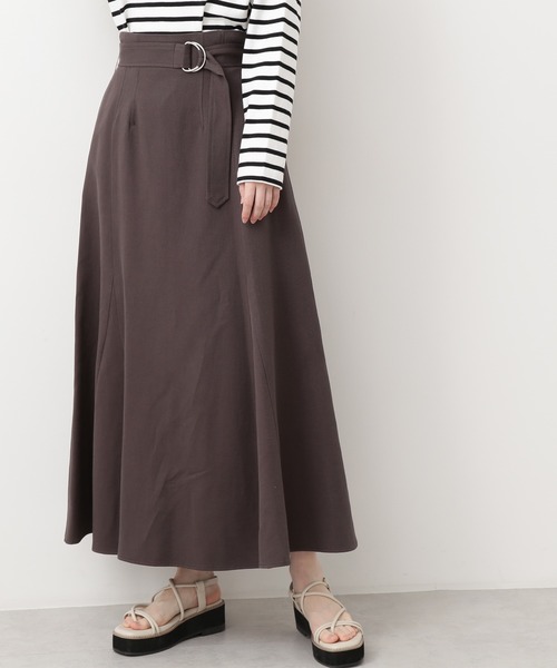 N.（N. Natural Beauty Basic）（エヌエヌナチュラルビューティーベーシック）の「【S Size Line】麻混セットアップ　スカート（スカート・レディース・ホワイト/グレー/レッド・MEDIUM/SMALL）」の8枚目の写真