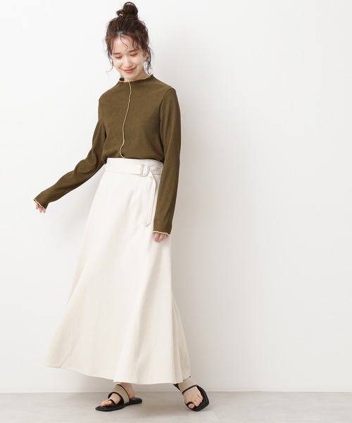 N.（N. Natural Beauty Basic）（エヌエヌナチュラルビューティーベーシック）の「【S Size Line】麻混セットアップ　スカート（スカート・レディース・ホワイト/グレー/レッド・MEDIUM/SMALL）」の17枚目の写真