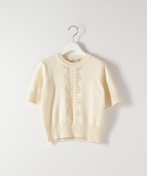 Steven Alan(スティーブンアラン)の「<Antonello Tedde>LAORE SHORT SLEEVE KNIT/ニット Ψ(ニット/セーター・レディース・オフホワイト・SMALL)」の1枚目の写真