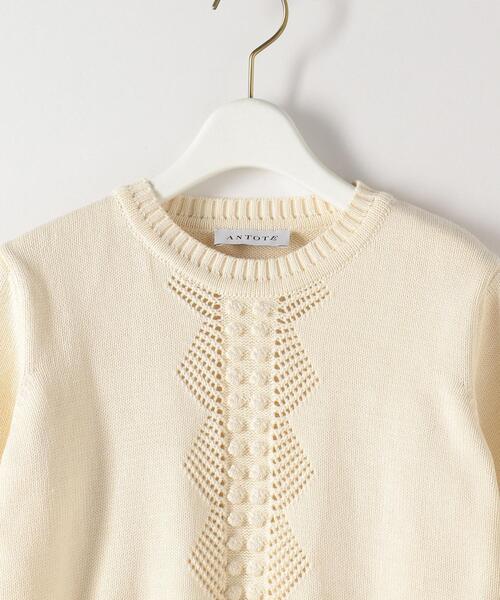 Steven Alan(スティーブンアラン)の「<Antonello Tedde>LAORE SHORT SLEEVE KNIT/ニット Ψ(ニット/セーター・レディース・オフホワイト・SMALL)」の3枚目の写真