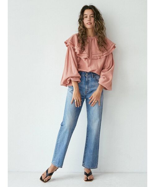 Ungrid（アングリッド）の「コットンフリルブラウス（シャツ/ブラウス・レディース・ブラック/オフホワイト/サーモンピンク・FREE）」の14枚目の写真