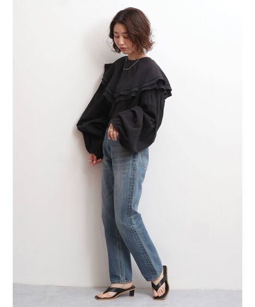 Ungrid（アングリッド）の「コットンフリルブラウス（シャツ/ブラウス・レディース・ブラック/オフホワイト/サーモンピンク・FREE）」の17枚目の写真