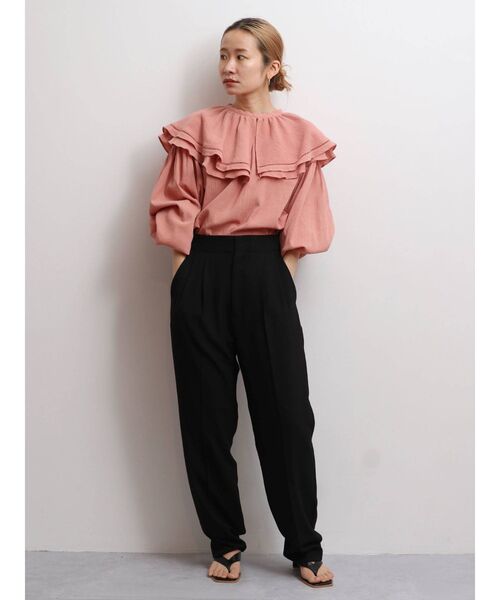 Ungrid（アングリッド）の「コットンフリルブラウス（シャツ/ブラウス・レディース・ブラック/オフホワイト/サーモンピンク・FREE）」の18枚目の写真