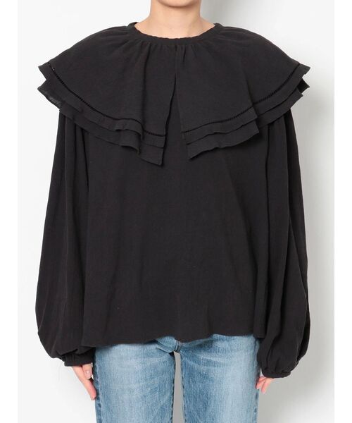 Ungrid（アングリッド）の「コットンフリルブラウス（シャツ/ブラウス・レディース・ブラック/オフホワイト/サーモンピンク・FREE）」の10枚目の写真