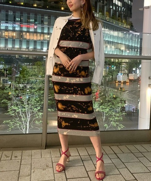 ワンピース レディース ブリーチ ボーダー ワンピース ドレス ワンピース ブリーチ ノースリーブ ワンピース Diesel ディーゼル のファッション