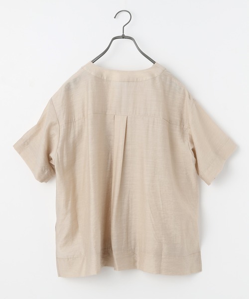 Heather（ヘザー）の「Ｗポケットシアー半袖シャツ　943371（シャツ/ブラウス・レディース・ベージュ/ブラック・FREE）」の3枚目の写真