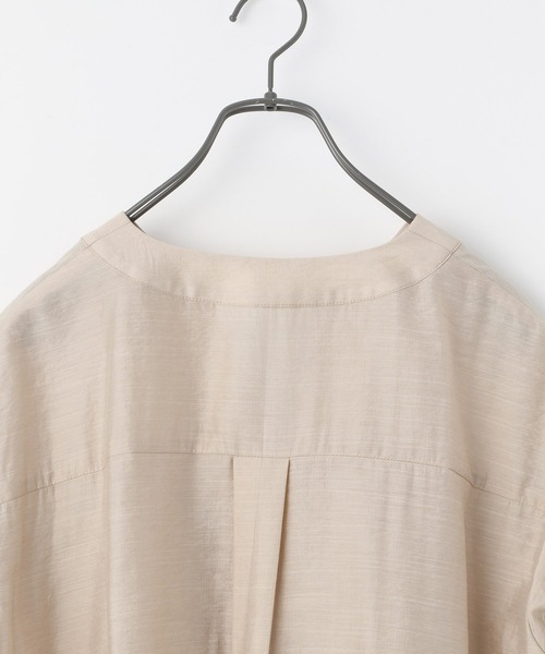 Heather（ヘザー）の「Ｗポケットシアー半袖シャツ　943371（シャツ/ブラウス・レディース・ベージュ/ブラック・FREE）」の8枚目の写真