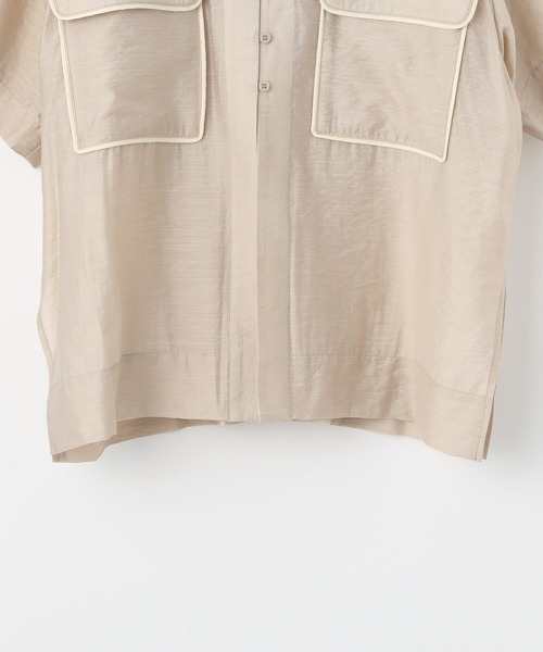 Heather（ヘザー）の「Ｗポケットシアー半袖シャツ　943371（シャツ/ブラウス・レディース・ベージュ/ブラック・FREE）」の10枚目の写真
