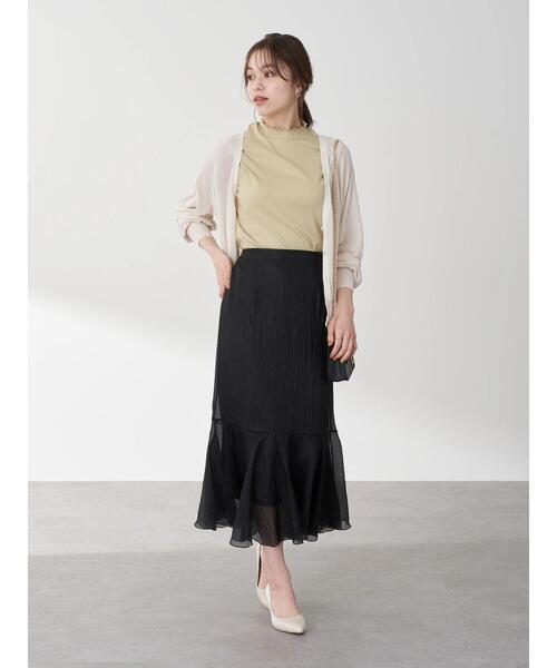 earth music&ecology（アースミュージックアンドエコロジー）の「ハイネックメローリブノースリーブプルオーバー ＊（Tシャツ/カットソー・レディース・ブラック/ライトイエロー/アイボリー/ミント/ネイビー/ライトベージュ・S/M）」の19枚目の写真