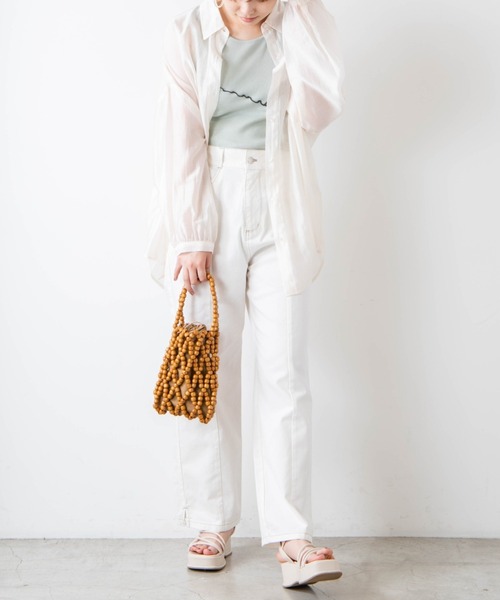 WEGO(ウィゴー)の「WEGO/ウッドビーズバッグ(トートバッグ・レディース・ブラウン/ベージュ・FREE)」の13枚目の写真