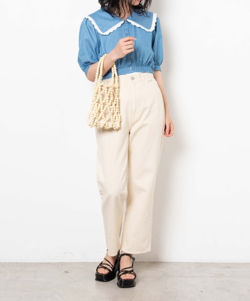 WEGO(ウィゴー)の「WEGO/ウッドビーズバッグ(トートバッグ・レディース・ブラウン/ベージュ・FREE)」の10枚目の写真