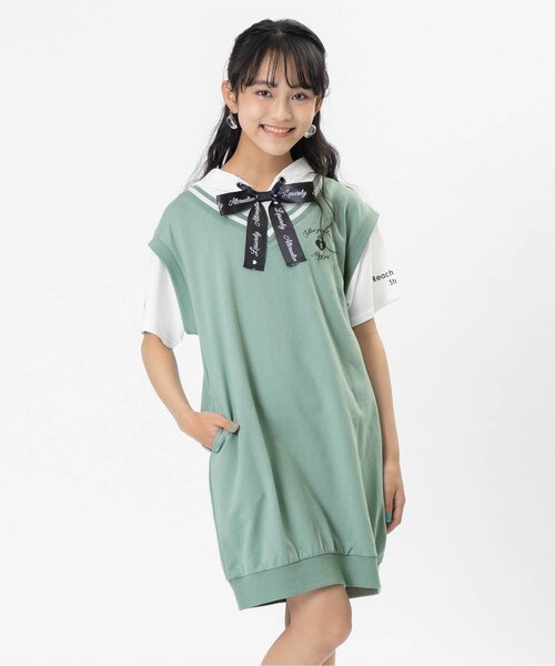 セール りぼん付きベストドッキングワンピ ワンピース Algy アルジー のファッション通販 Zozotown