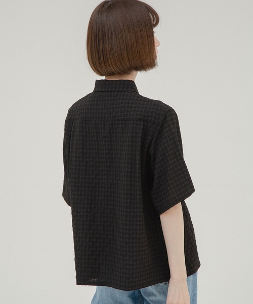 Nora Lily（ノラリリー）の「【Nora Lily】ドロップショルダー S/S シャツ（シャツ/ブラウス・レディース・ホワイト/ブラック/その他1・FREE）」の18枚目の写真