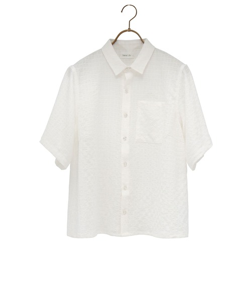 Nora Lily（ノラリリー）の「【Nora Lily】ドロップショルダー S/S シャツ（シャツ/ブラウス・レディース・ホワイト/ブラック/その他1・FREE）」の12枚目の写真