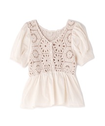 FREE'S MART | 前後2Wayレースドッキングペプラムブラウス(シャツ/ブラウス)