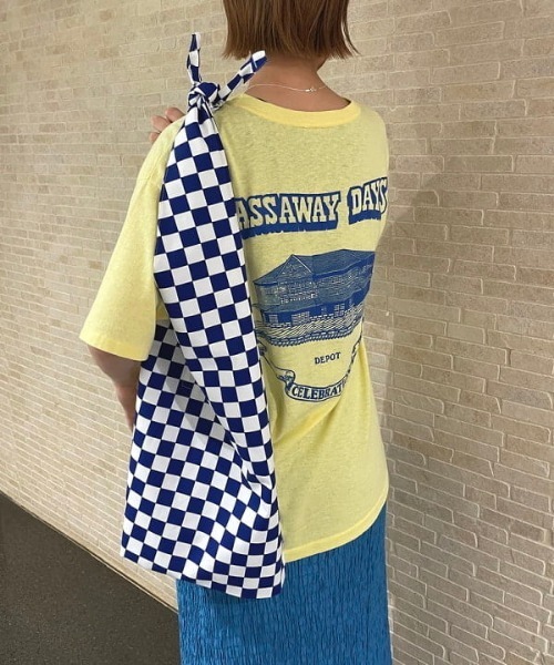 Ray BEAMS（レイビームス）の「Hollingworth country outfitters / チェッカー バッグ（トートバッグ・レディース・ブラック/ブルー・ONE SIZE）」の13枚目の写真