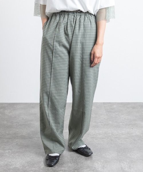 kutir（クティール）の「【セットアップ可能！】ピンタックイージーパンツ（スラックス・レディース・ブラック/レンガ/ブルーグリーン/ライトグリーン・MEDIUM/SMALL/LARGE）」の4枚目の写真