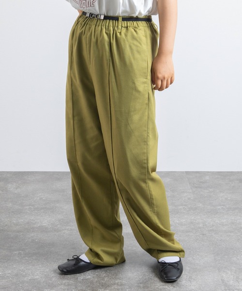 kutir（クティール）の「【セットアップ可能！】ピンタックイージーパンツ（スラックス・レディース・ブラック/レンガ/ブルーグリーン/ライトグリーン・MEDIUM/SMALL/LARGE）」の3枚目の写真