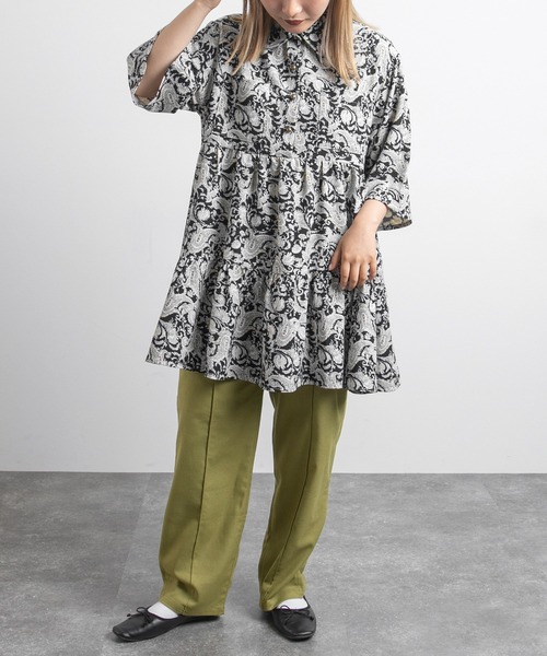 kutir（クティール）の「【セットアップ可能！】ピンタックイージーパンツ（スラックス・レディース・ブラック/レンガ/ブルーグリーン/ライトグリーン・MEDIUM/SMALL/LARGE）」の16枚目の写真