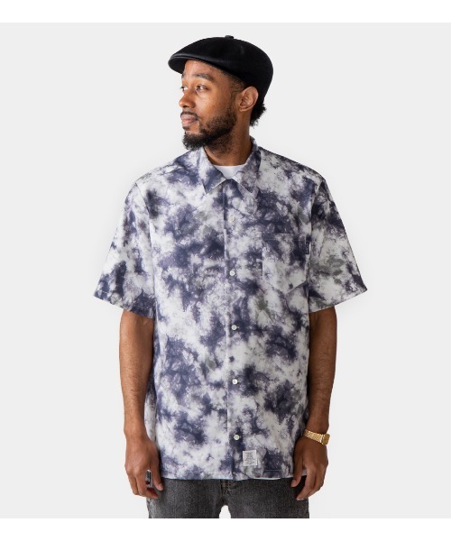 APPLEBUM(アップルバム)の「"Marble" Open Collar S/S Shirt(シャツ/ブラウス・メンズ・ネイビー・MEDIUM/X-LARGE/LARGE)」の1枚目の写真