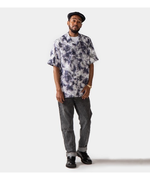 APPLEBUM(アップルバム)の「"Marble" Open Collar S/S Shirt(シャツ/ブラウス・メンズ・ネイビー・MEDIUM/X-LARGE/LARGE)」の2枚目の写真