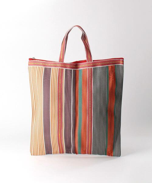 green label relaxing（グリーンレーベルリラクシング）の「[ 別注 ][ ムーディ ウッド ] MOODY WOOD シンプル ジップ トート バッグ（トートバッグ・レディース・ブラウン/ピンク/ケリー・FREE）」の2枚目の写真