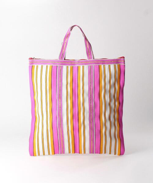 green label relaxing（グリーンレーベルリラクシング）の「[ 別注 ][ ムーディ ウッド ] MOODY WOOD シンプル ジップ トート バッグ（トートバッグ・レディース・ブラウン/ピンク/ケリー・FREE）」の3枚目の写真