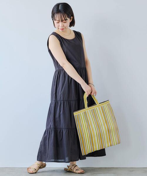 green label relaxing（グリーンレーベルリラクシング）の「[ 別注 ][ ムーディ ウッド ] MOODY WOOD シンプル ジップ トート バッグ（トートバッグ・レディース・ブラウン/ピンク/ケリー・FREE）」の19枚目の写真