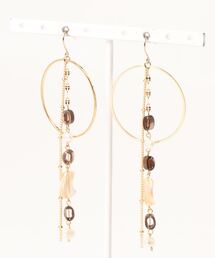 【Milimili】ラウンド×チェーンピアス