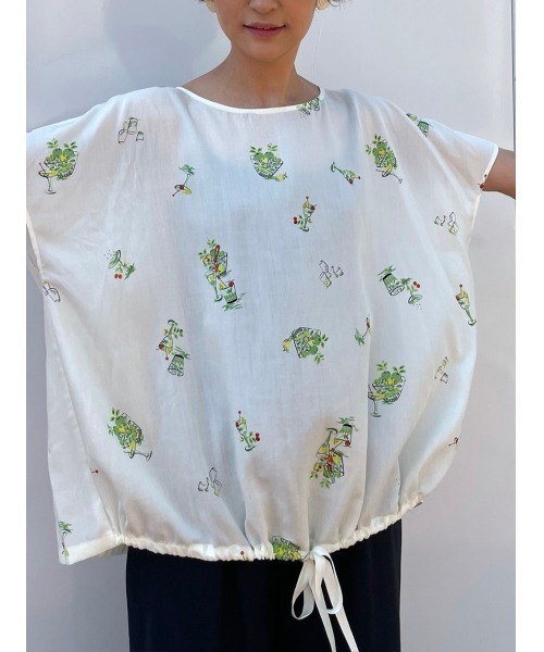 BEARDSLEY（ビアズリー）の「フルーツソーダプリントプルオーバー（シャツ/ブラウス・レディース・グレー/アイボリー・FREE）」の3枚目の写真