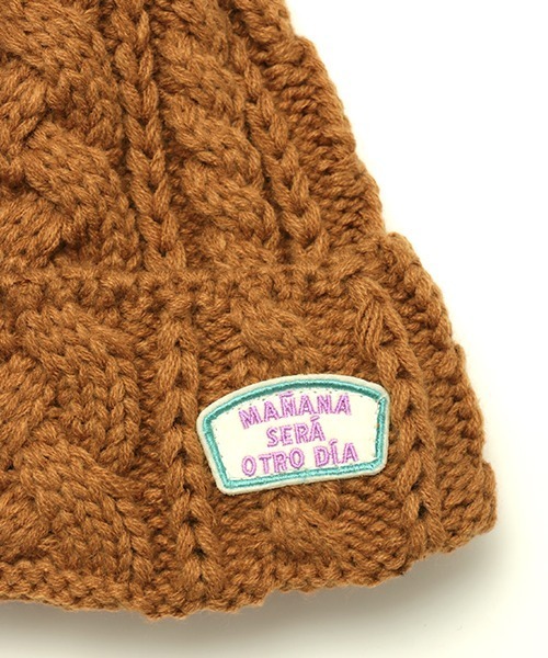 チチカカ（チチカカ）の「ケーブル編みニットキャップ（ニットキャップ/ビーニー・レディース・ブラック/オフホワイト/ピンク/ブルー/グリーン/キャメル・FREE）」の20枚目の写真