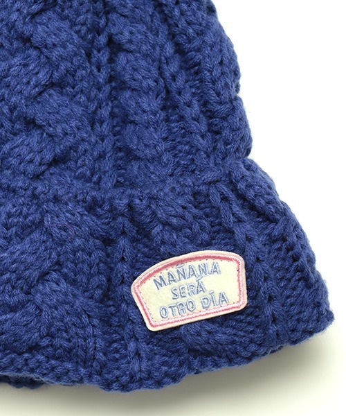 チチカカ（チチカカ）の「ケーブル編みニットキャップ（ニットキャップ/ビーニー・レディース・ブラック/オフホワイト/ピンク/ブルー/グリーン/キャメル・FREE）」の21枚目の写真