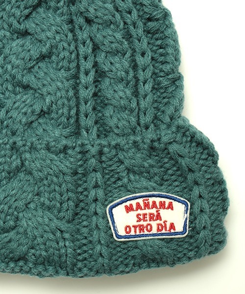 チチカカ（チチカカ）の「ケーブル編みニットキャップ（ニットキャップ/ビーニー・レディース・ブラック/オフホワイト/ピンク/ブルー/グリーン/キャメル・FREE）」の22枚目の写真