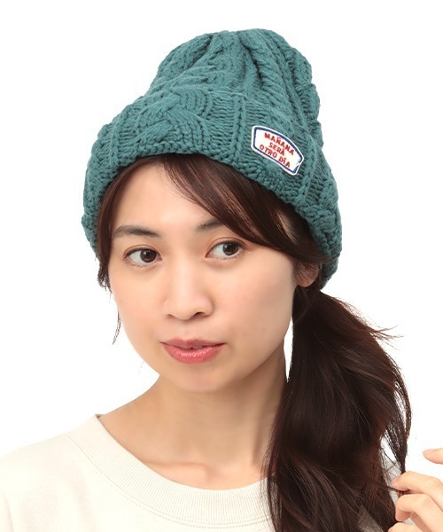 チチカカ（チチカカ）の「ケーブル編みニットキャップ（ニットキャップ/ビーニー・レディース・ブラック/オフホワイト/ピンク/ブルー/グリーン/キャメル・FREE）」の16枚目の写真