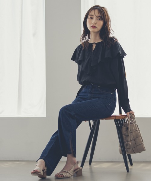 Andemiu(アンデミュウ)の「ワイドメッシュキンチャク958348(ハンドバッグ・レディース・ブラック/ベージュ・FREE)」の14枚目の写真