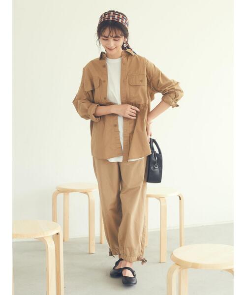 CRAFT STANDARD BOUTIQUE（クラフトスタンダードブティック）の「リラックスパンツ　＊◇（カーゴパンツ・レディース・ベージュ/カーキ/ダークインディゴブルー・M/L）」の22枚目の写真