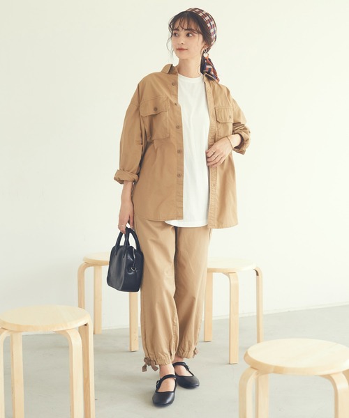 CRAFT STANDARD BOUTIQUE（クラフトスタンダードブティック）の「リラックスパンツ　＊◇（カーゴパンツ・レディース・ベージュ/カーキ/ダークインディゴブルー・M/L）」の8枚目の写真