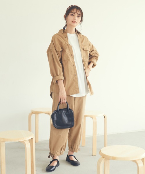 CRAFT STANDARD BOUTIQUE（クラフトスタンダードブティック）の「リラックスパンツ　＊◇（カーゴパンツ・レディース・ベージュ/カーキ/ダークインディゴブルー・M/L）」の9枚目の写真